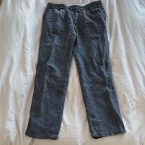 Brunello Cucinelli Men Grey Linen Pants